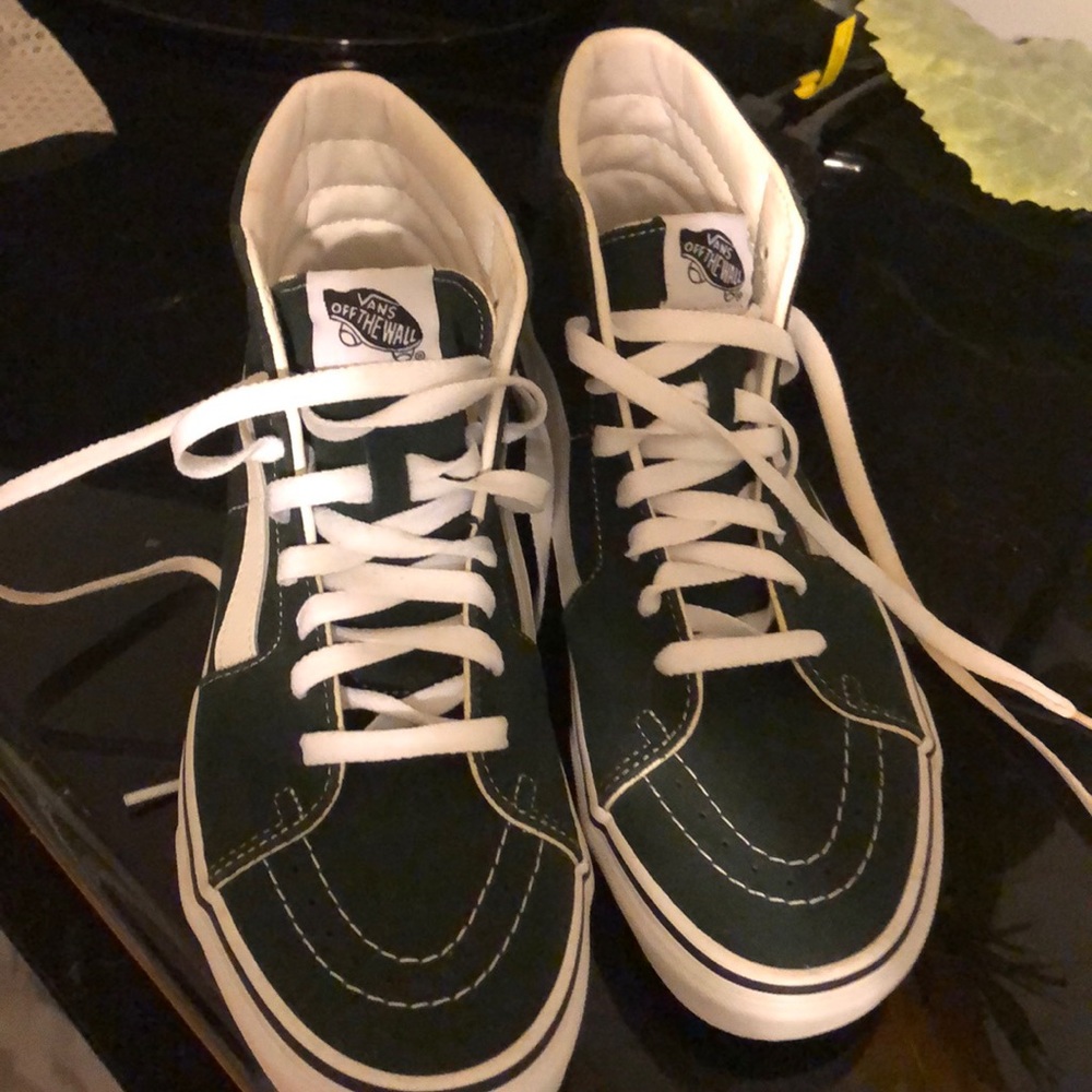 Dark green high top vans